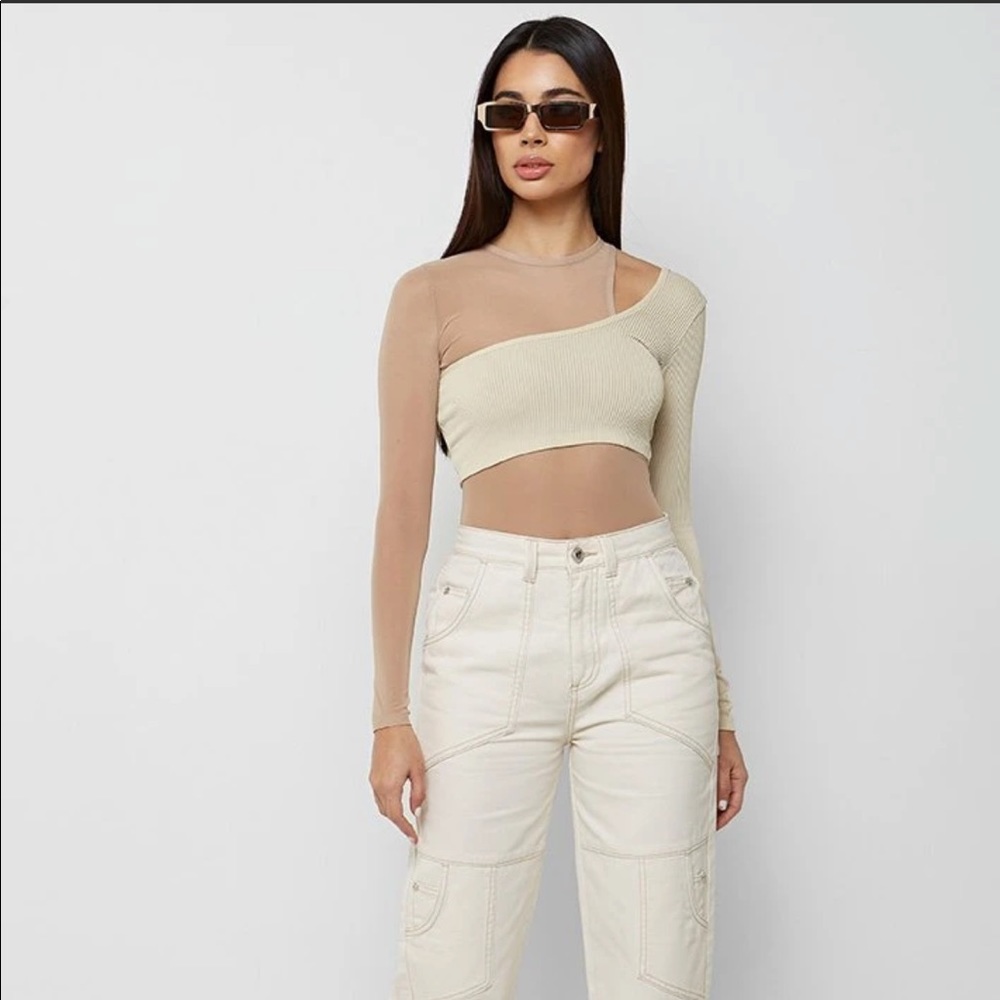 Maniere De Voir mesh overlay bodysuit
